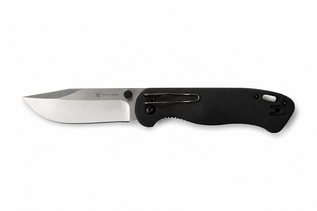 Ironclad EDC couteau pliant ouvert vue latérale par VALKRON