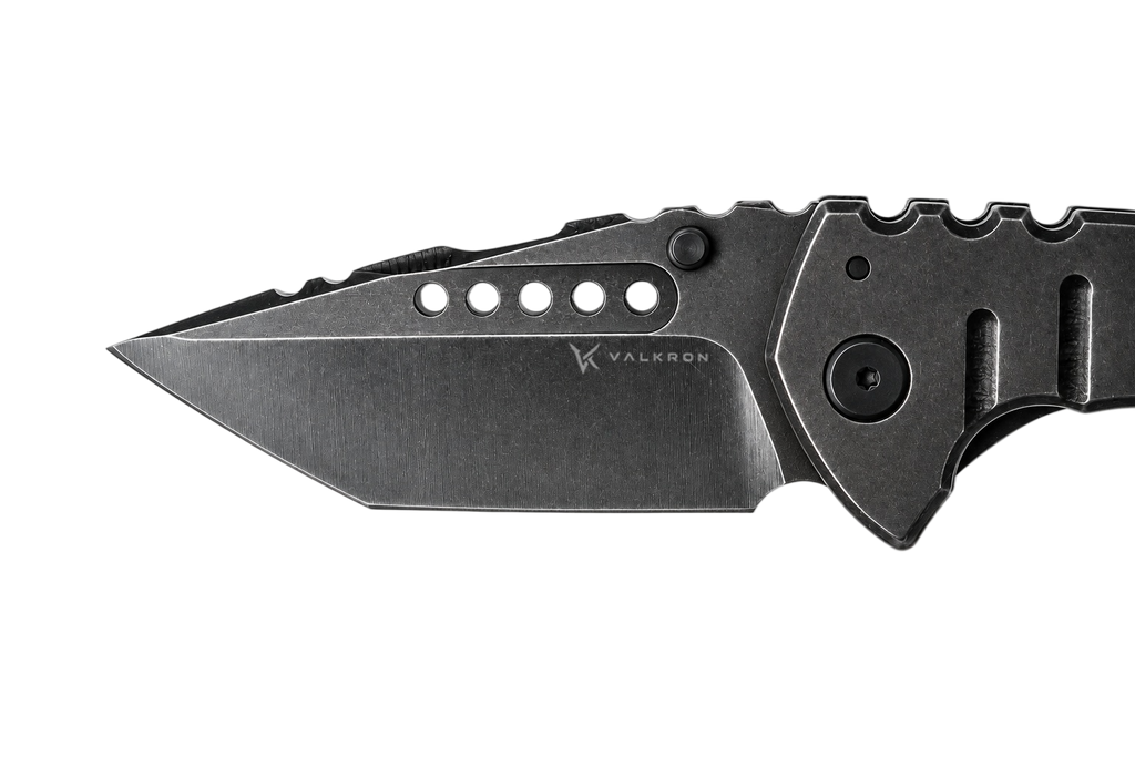 Grimlock outdoor folding knife blade detail