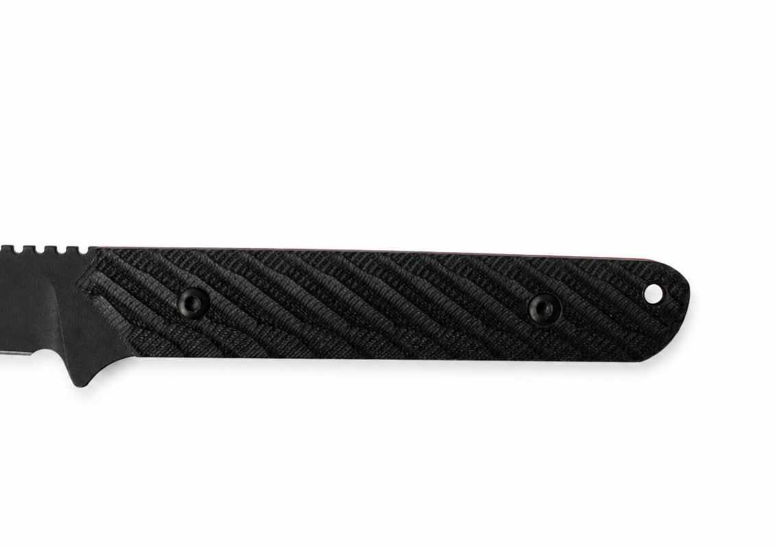 Nightreaver fixed blade knife textured handle detail