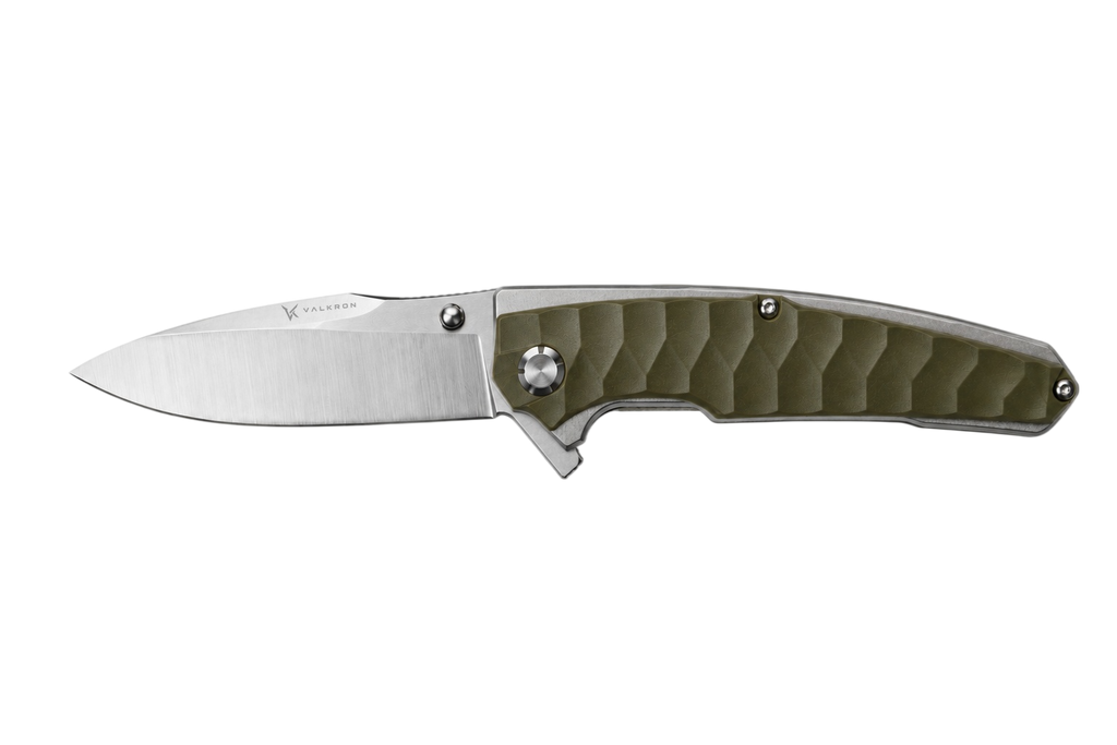 Trailwarden outdoor folding knife open view by VALKRON