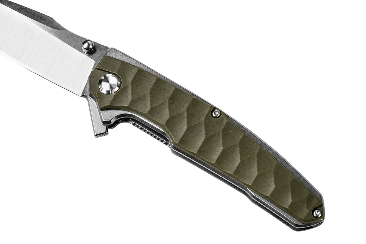 Trailwarden outdoor folding knife angled open view