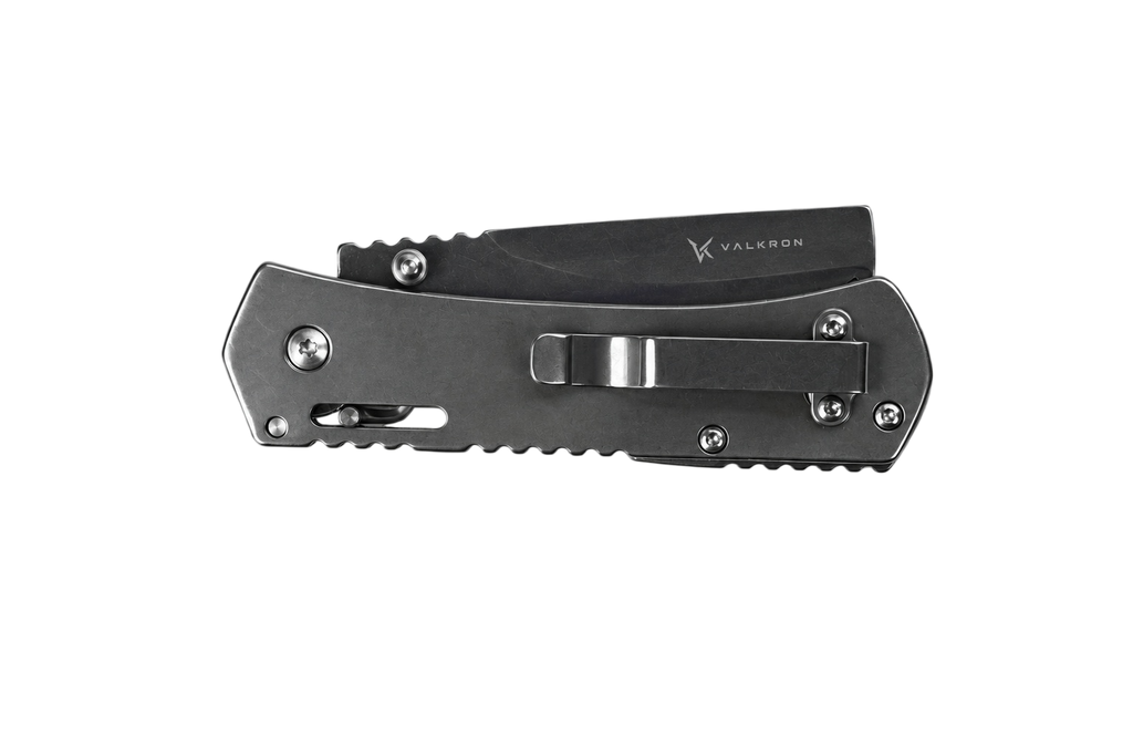 Slate compact EDC folding knife closed side view