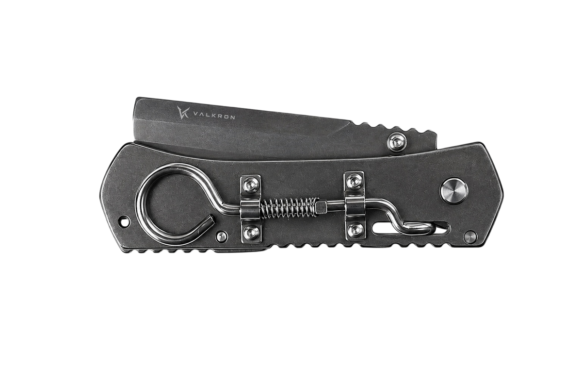 Slate compact EDC folding knife closed rear view