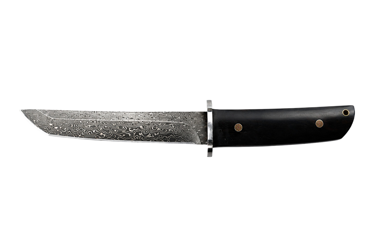 Blackthorn Damascus outdoor fixed blade knife by VALKRON
