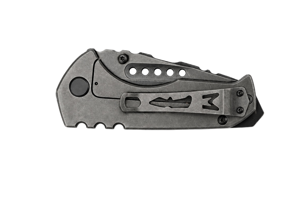 Grimlock outdoor folding knife closed rear view