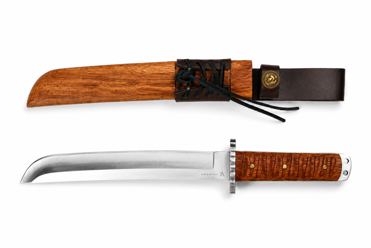 Frontier Hunter Bowie fixed blade knife side view