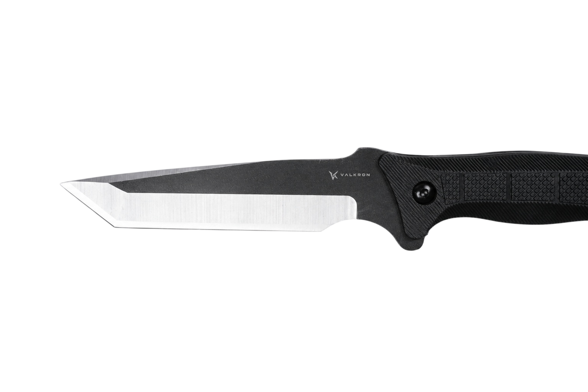 Obsidian outdoor fixed blade knife blade detail