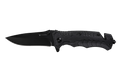 Sentinel black EDC folding knife open view by VALKRON