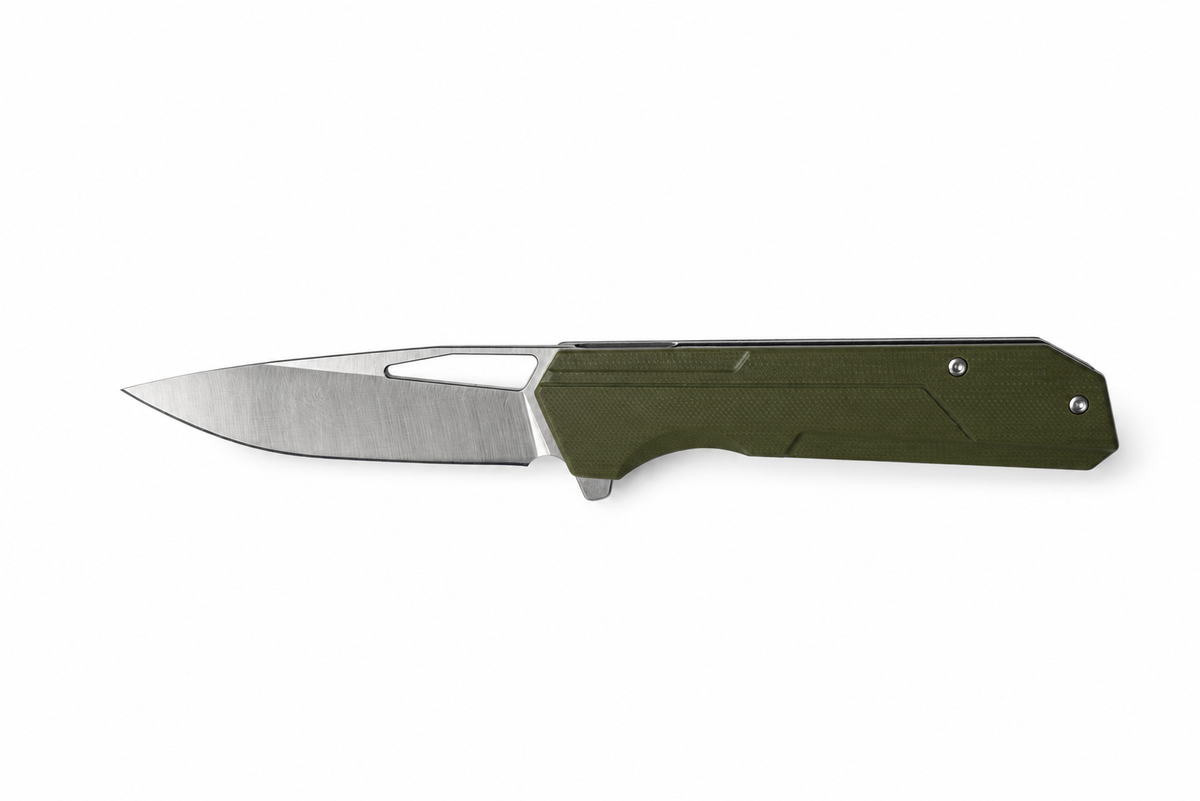 Verdant Edge folding knife open side view by VALKRON