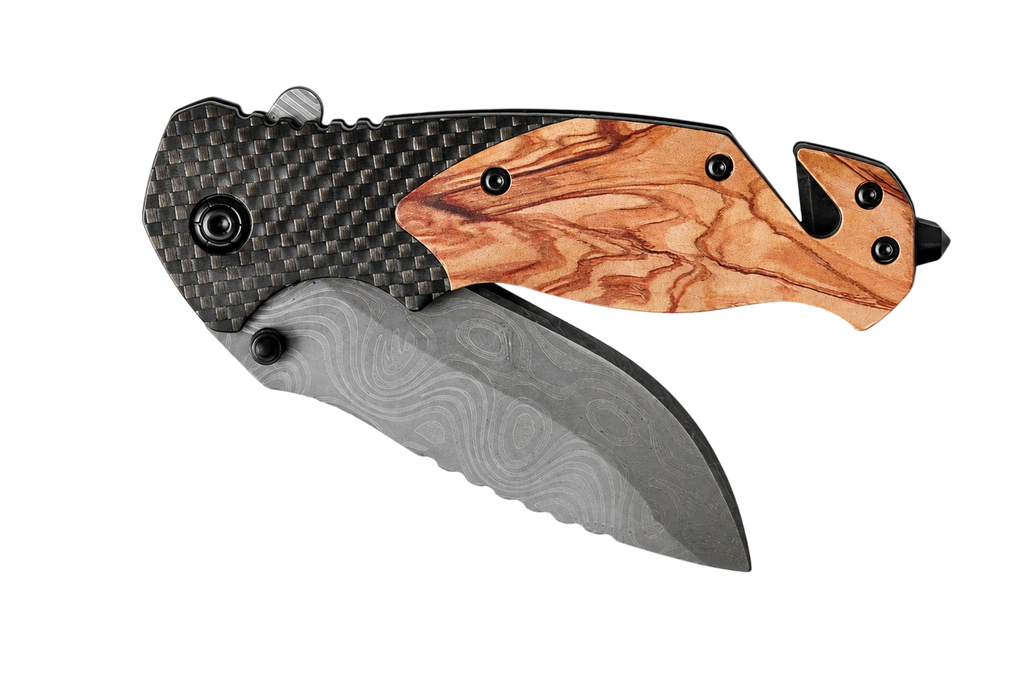 Olivecrest folding pocket knife closed view
