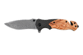 Olivecrest Damascus-style folding knife by VALKRON
